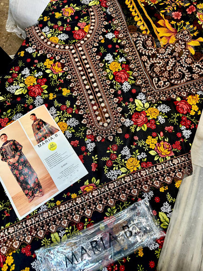 Mix Brand Lawn With Chiffon Dupatta
