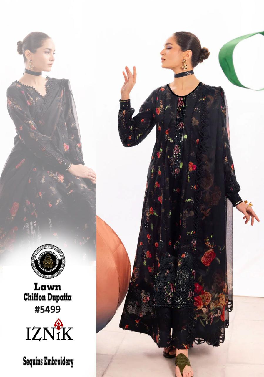 K&R Lawn Shirt with Sequence Embroidery