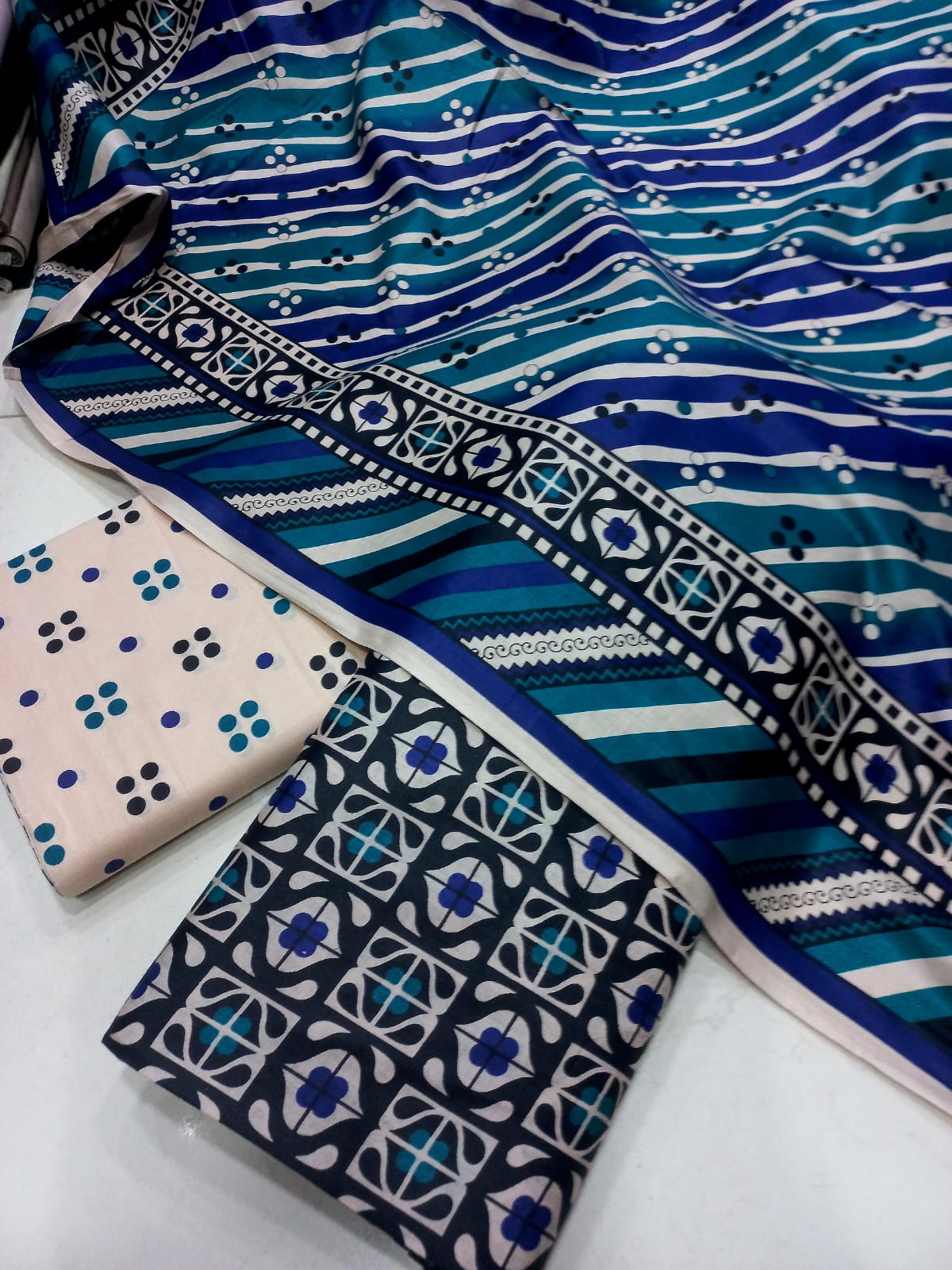 Mix Brand 3 Pcs Printed Cotton Lawn