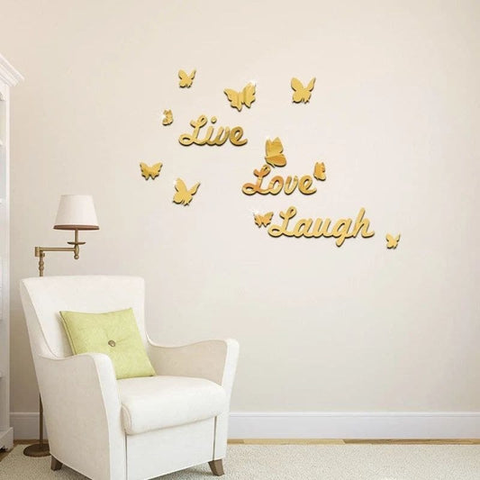Live Love Laugh Acrylic Wall Sticker