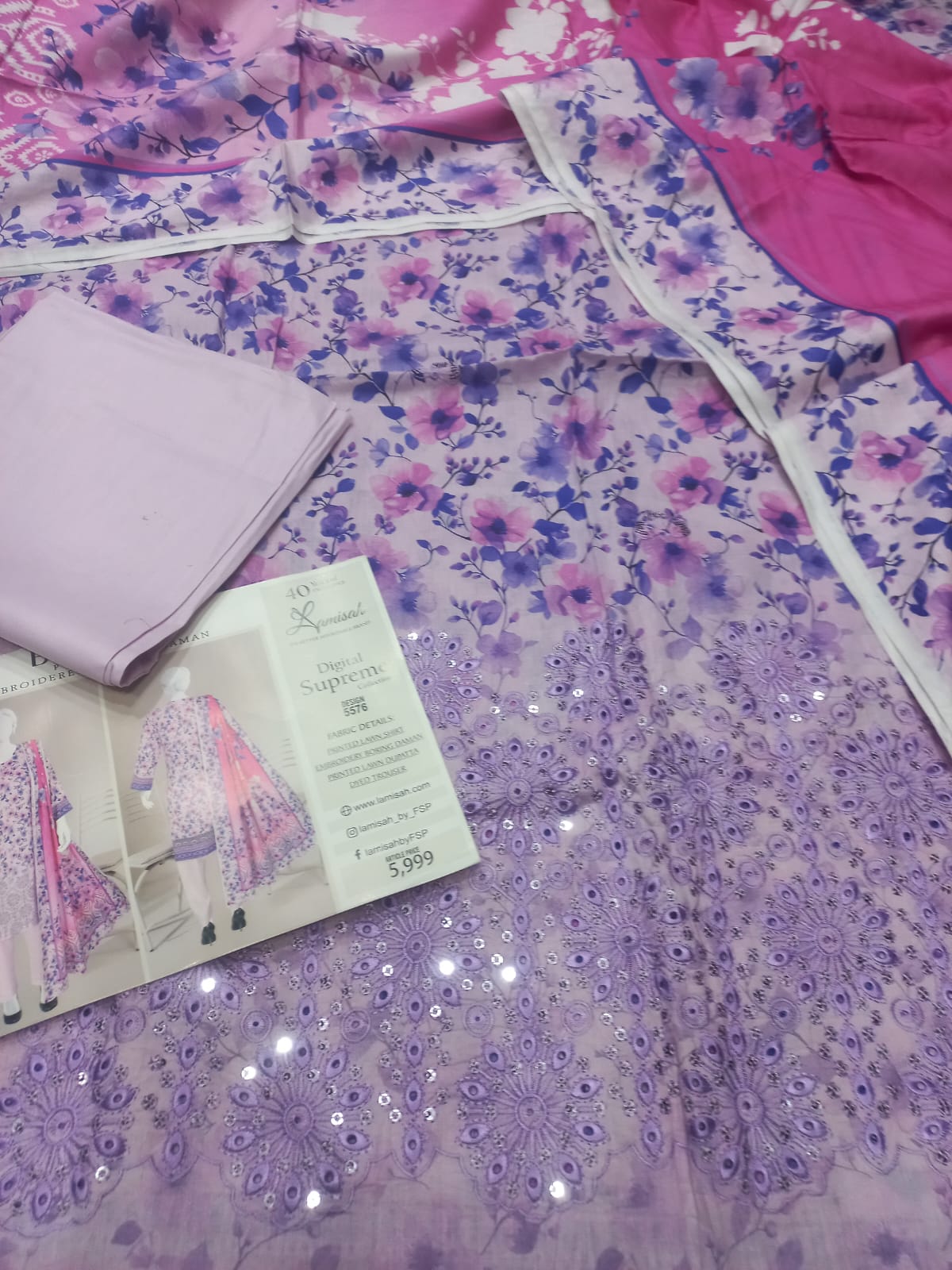 Bursa Chikan Kari Daman Embroidered