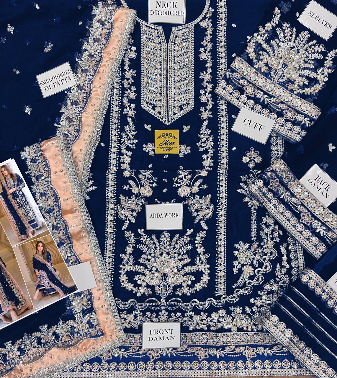 Aneela's Embroidered Chiffon Wedding Collection