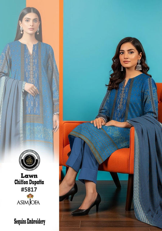 K&R Lawn Shirt with Sequence Embroidery