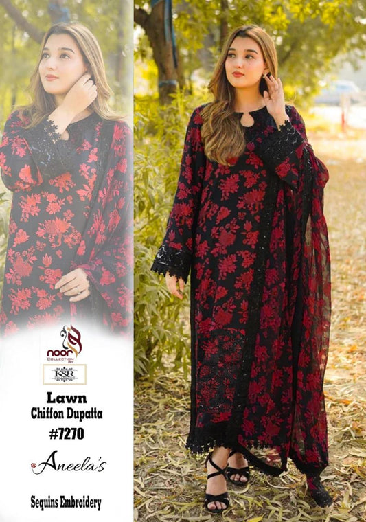 K&R Lawn Shirt with Sequence Embroidery