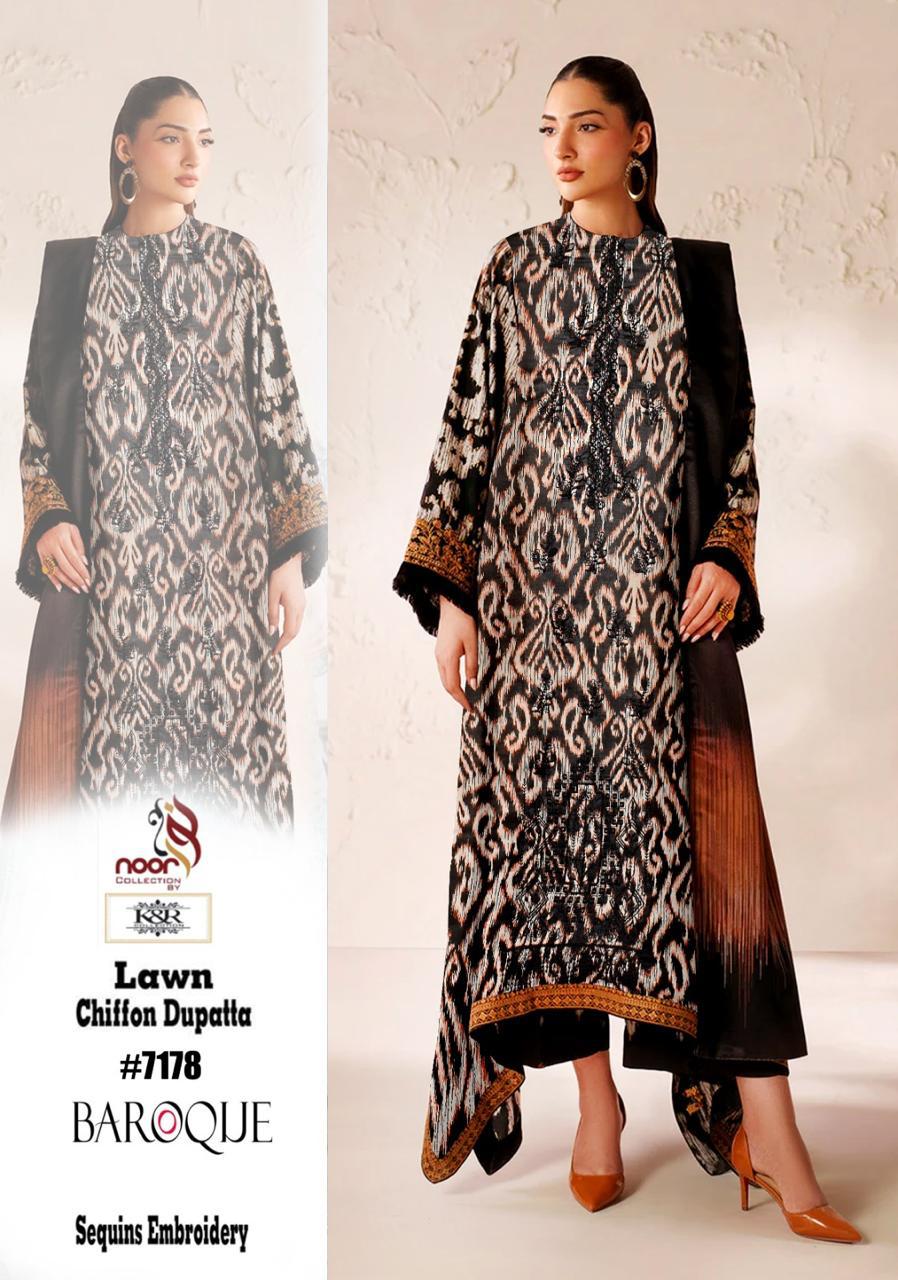 K&R Lawn Shirt with Sequence Embroidery