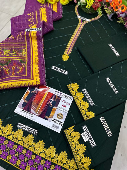 KHAADI LAWN DIAMOND DIGITAL ORGANZA