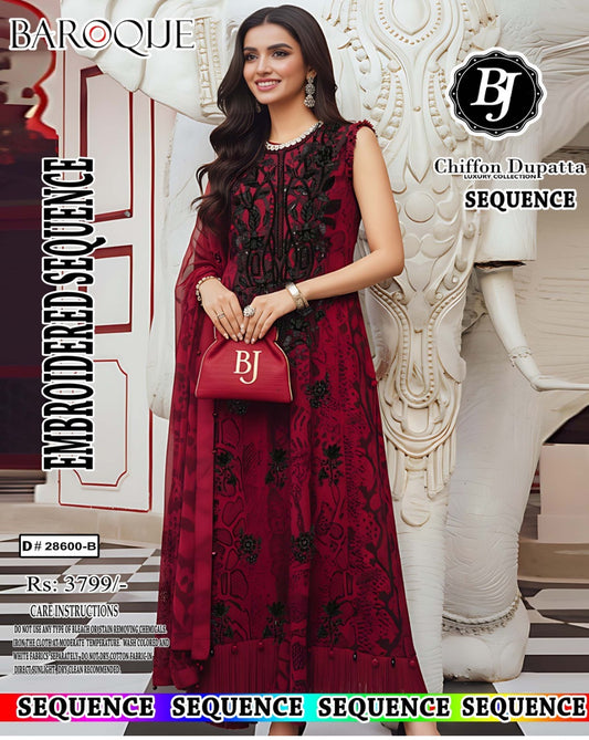 BJ Lawn With Chiffon Dupatta