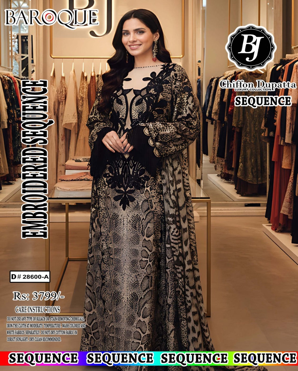 BJ Lawn With Chiffon Dupatta