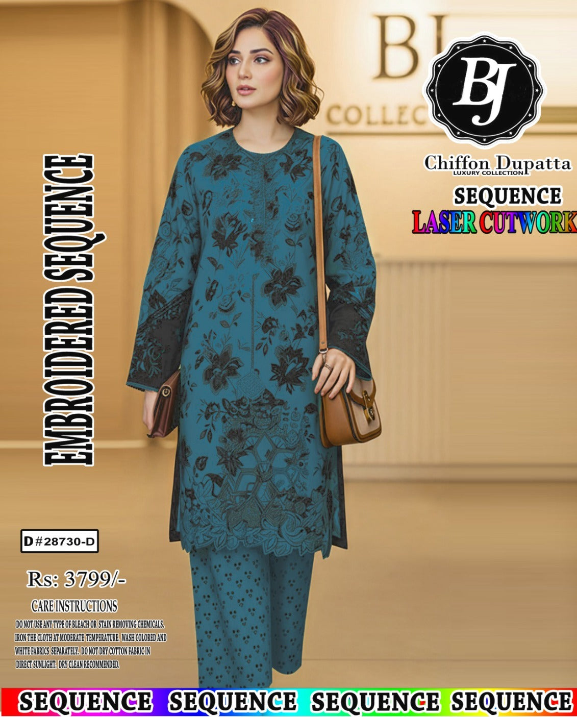 BJ Lawn With Chiffon Dupatta