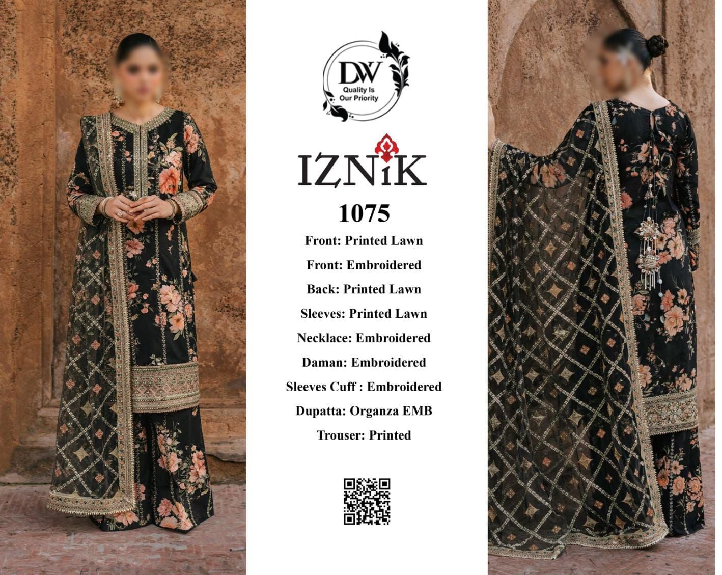 IZNIK PRINTED LAWN