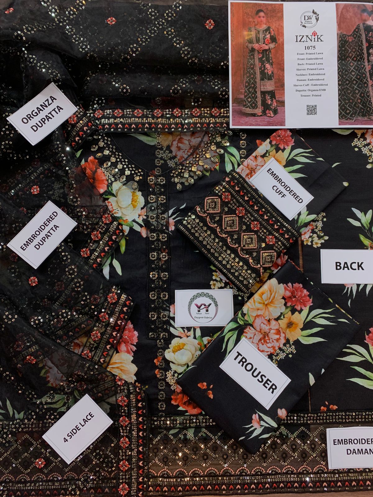 IZNIK PRINTED LAWN