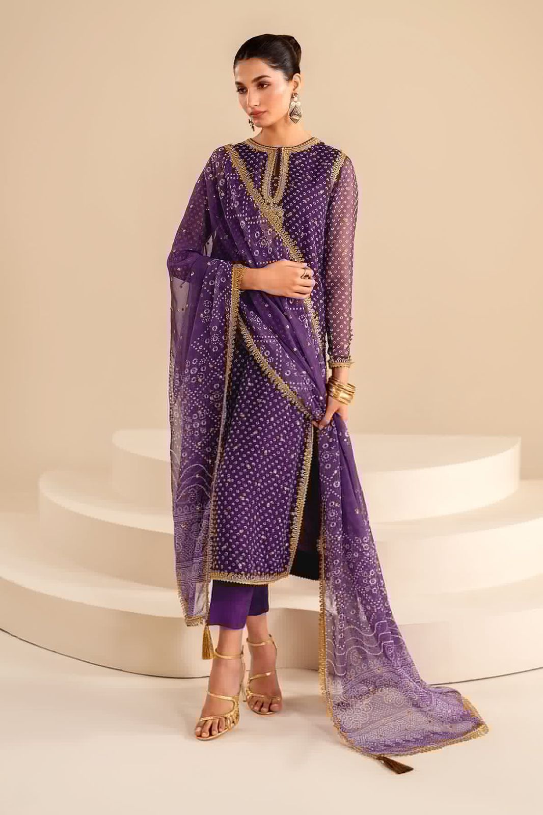 BAROOQUE EMBROIDERED CHIFFON