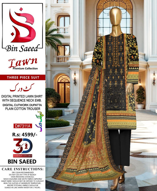 Bin Saeed Cutwork Dupatta