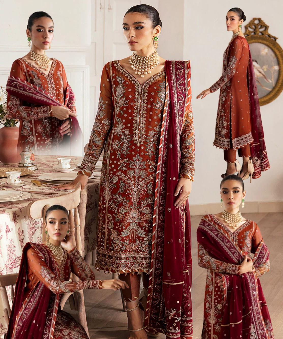 Gulal Rust Chiffon