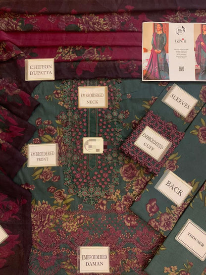 IZNIK DIGITAL PRINTED LAWN