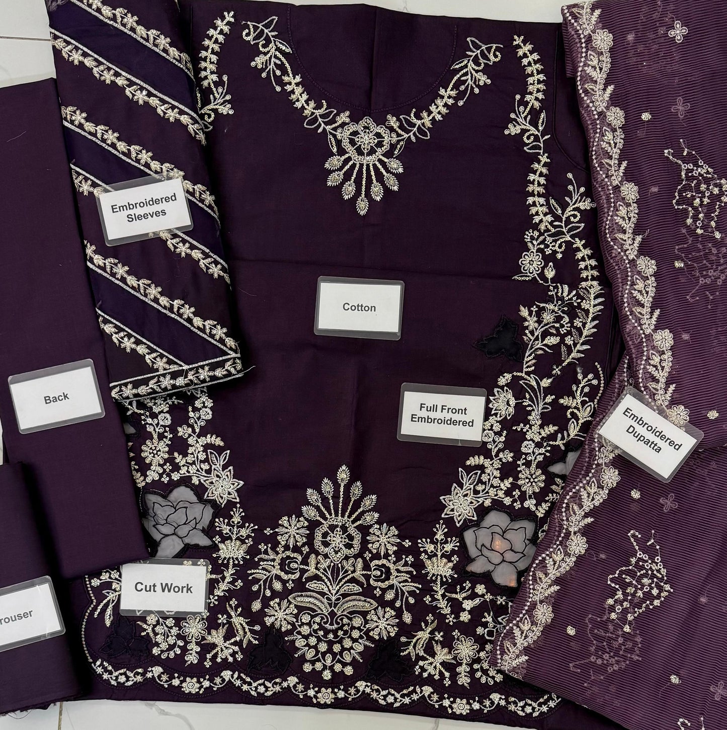 Maria-B Chikankari Embroidered