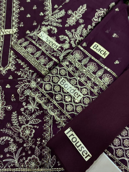 Gulal Chiffon Embroidered