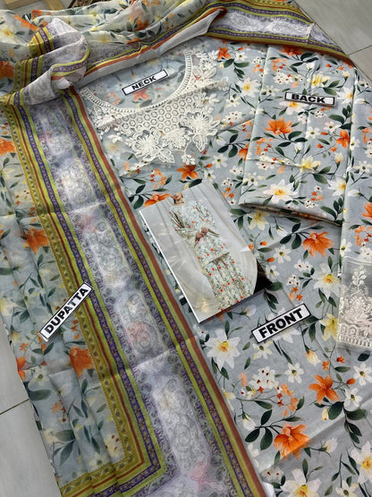Maria-B LAWN SILK