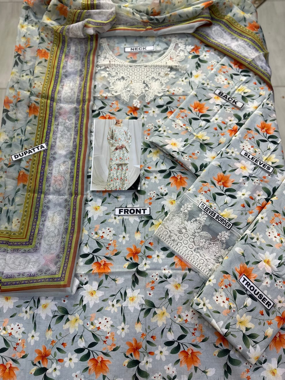 Maria-B LAWN SILK