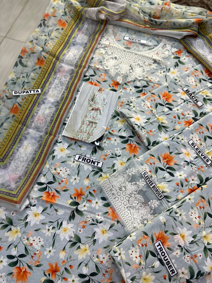 Maria-B LAWN SILK