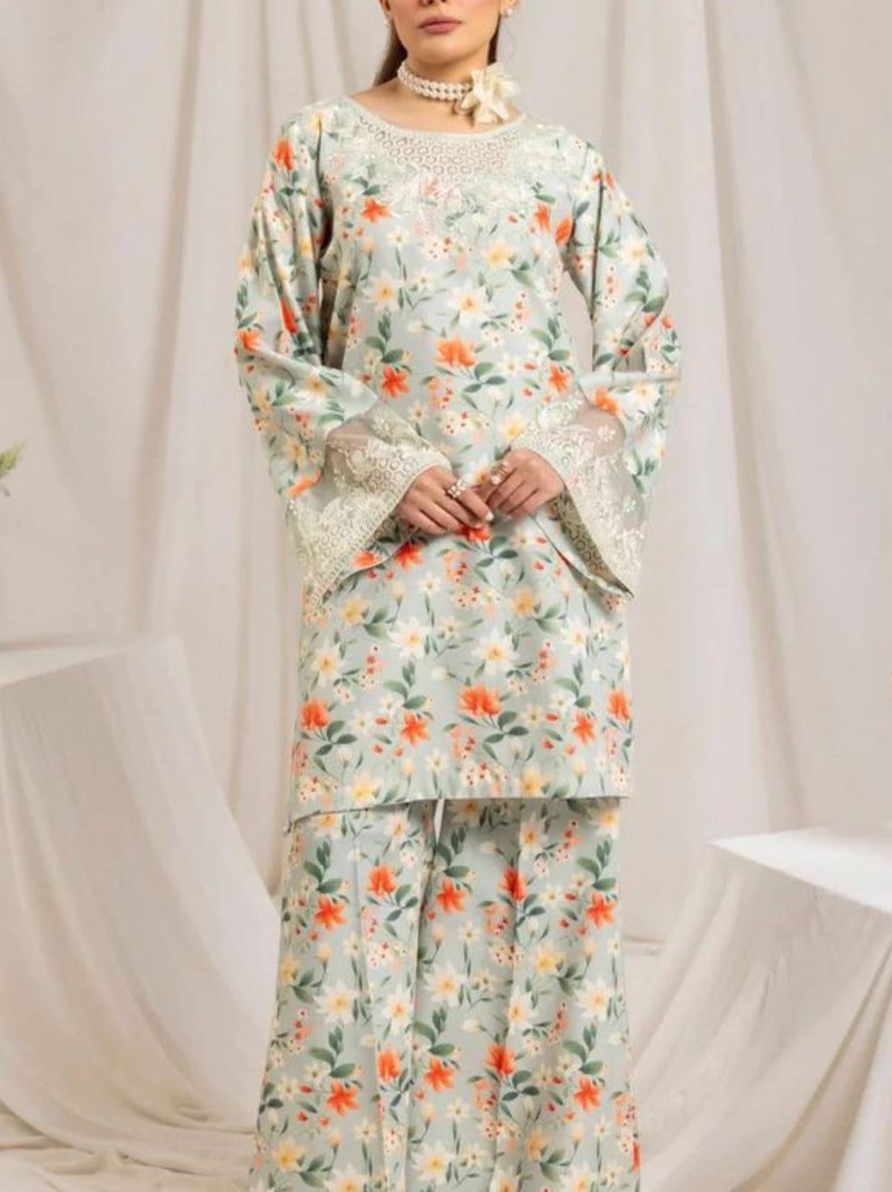 Maria-B LAWN SILK