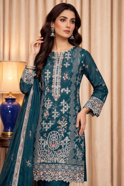 ZAREEN Organza Embroidered