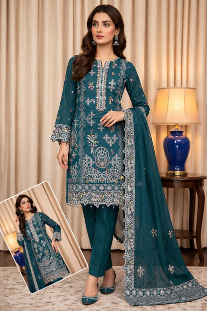 ZAREEN Organza Embroidered