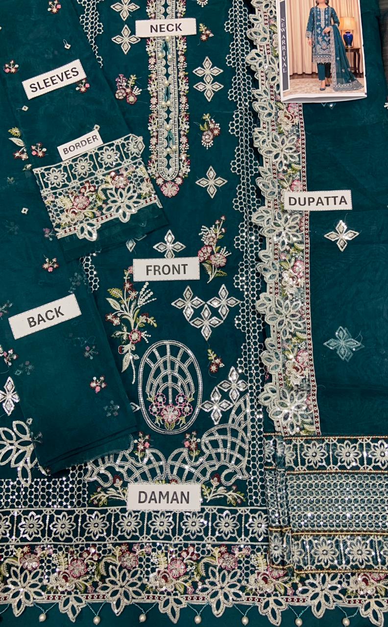 ZAREEN Organza Embroidered