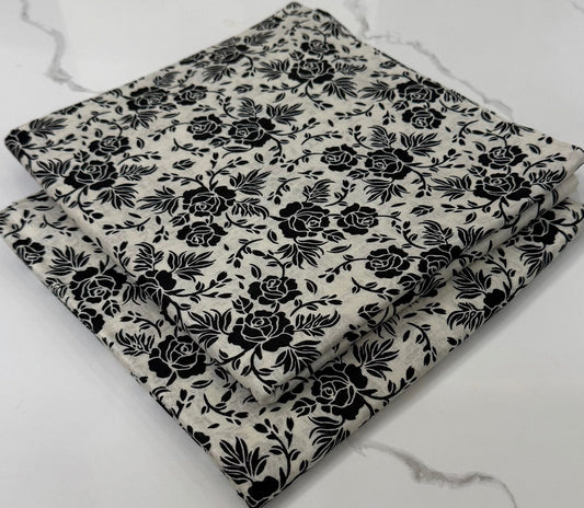 BLACK AND WHITE PRINTED TWO PIECE