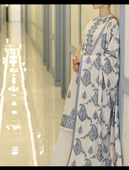 BAREEZE LAWN DIGITAL PRINT CHIFFON