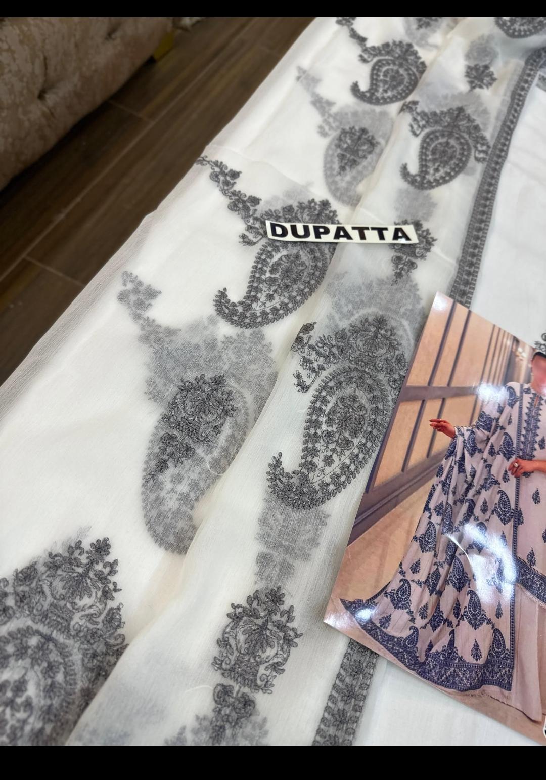 BAREEZE LAWN DIGITAL PRINT CHIFFON