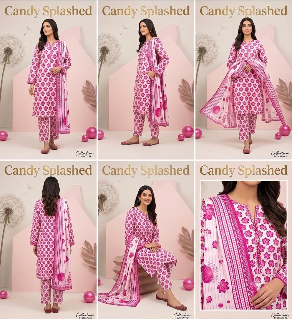 CANDY SPLASHED Lawn Printed 3 Piece Collection