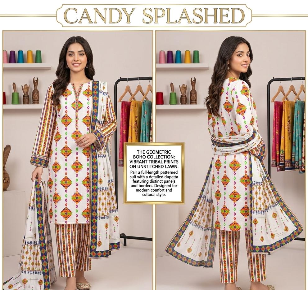 CANDY SPLASHED Lawn Printed 3 Piece Collection
