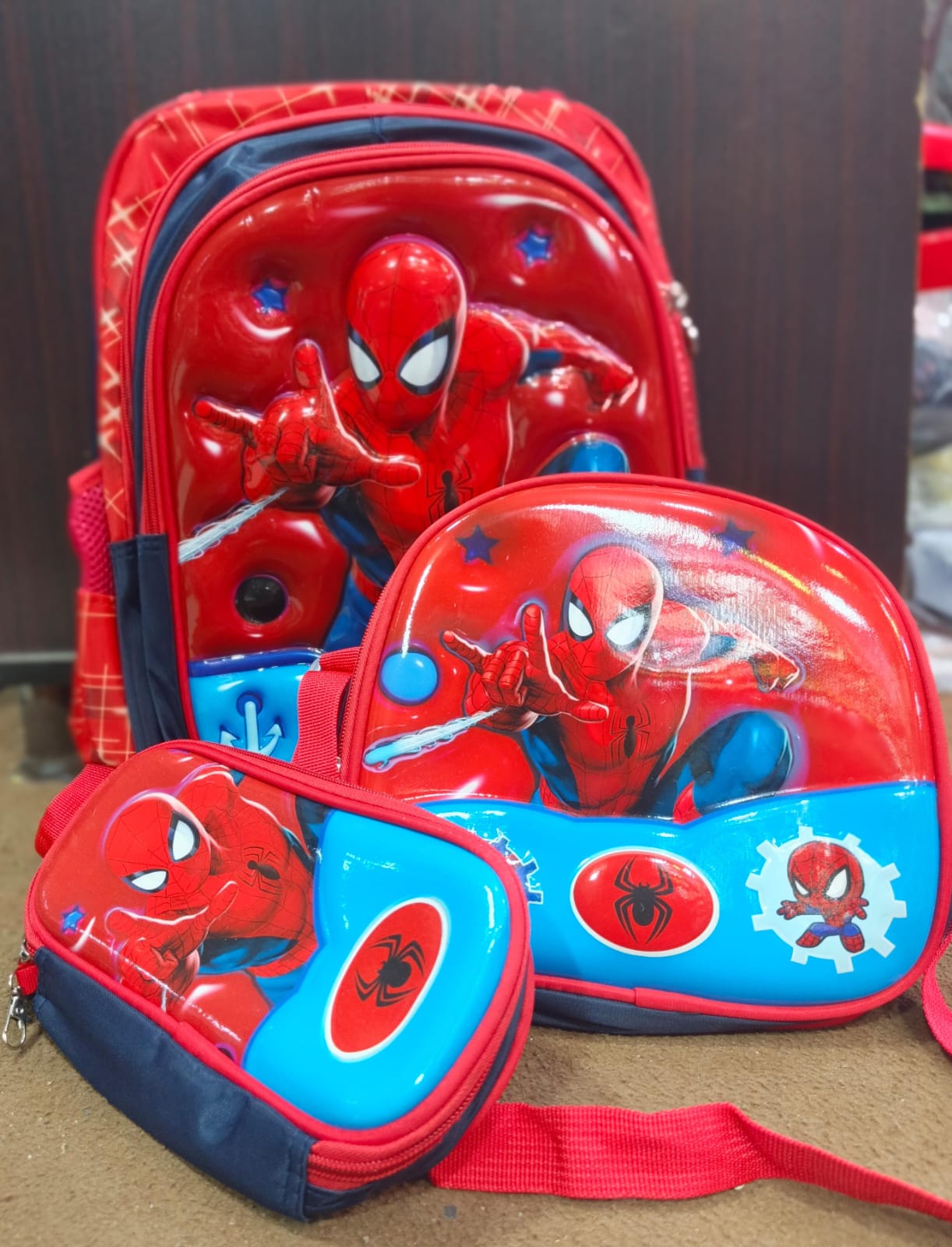 SPIDERMAN 3D FIBER SCHOOL BAG