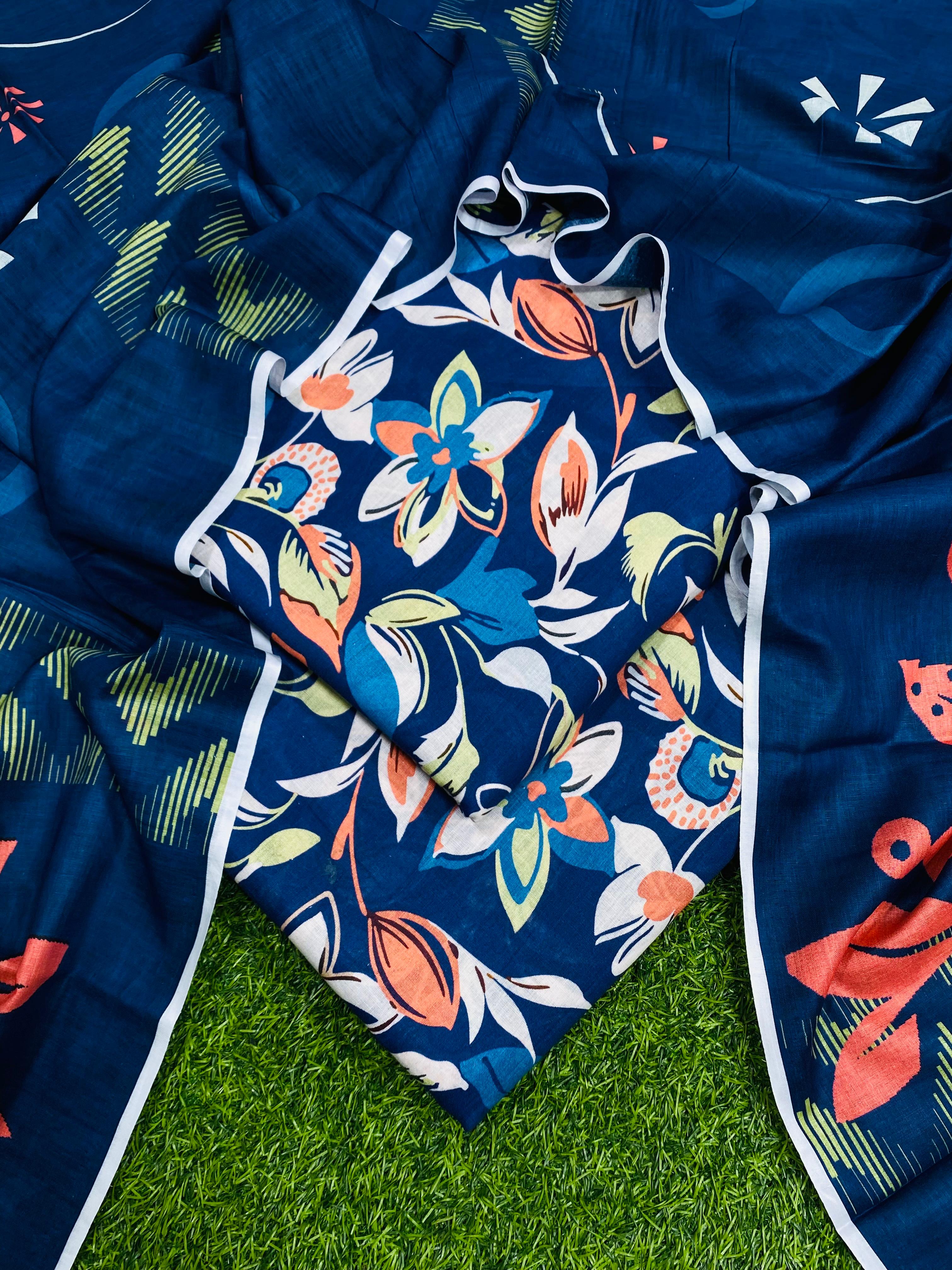 SAPPHIRE LAWN PRINT