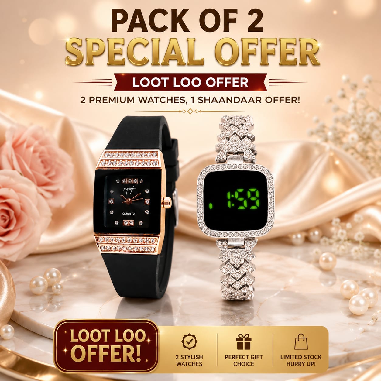 Pack Of 2 Watch