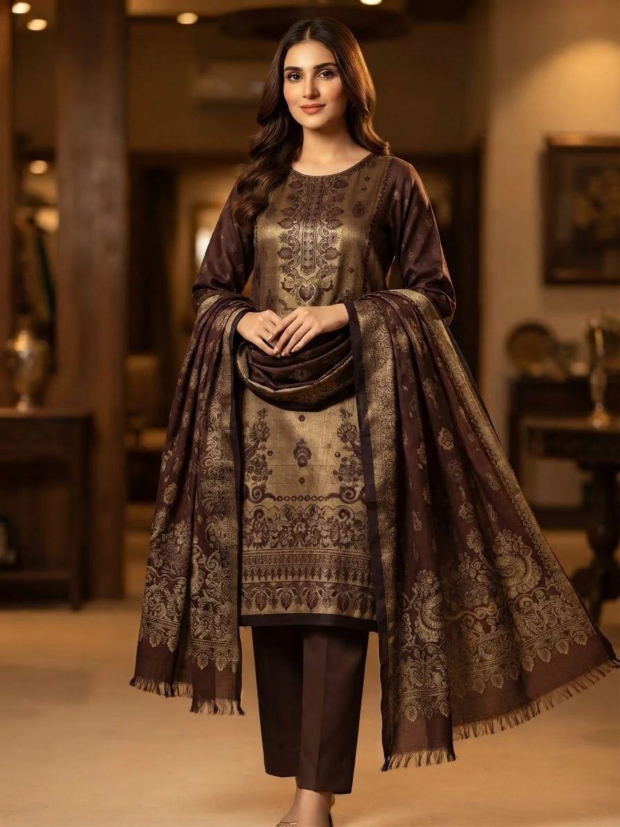 Pashmina Jacquard 3 Piece Suit