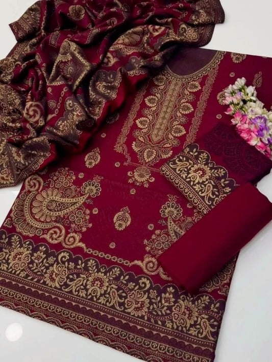 Pashmina Jacquard 3 Piece Suit