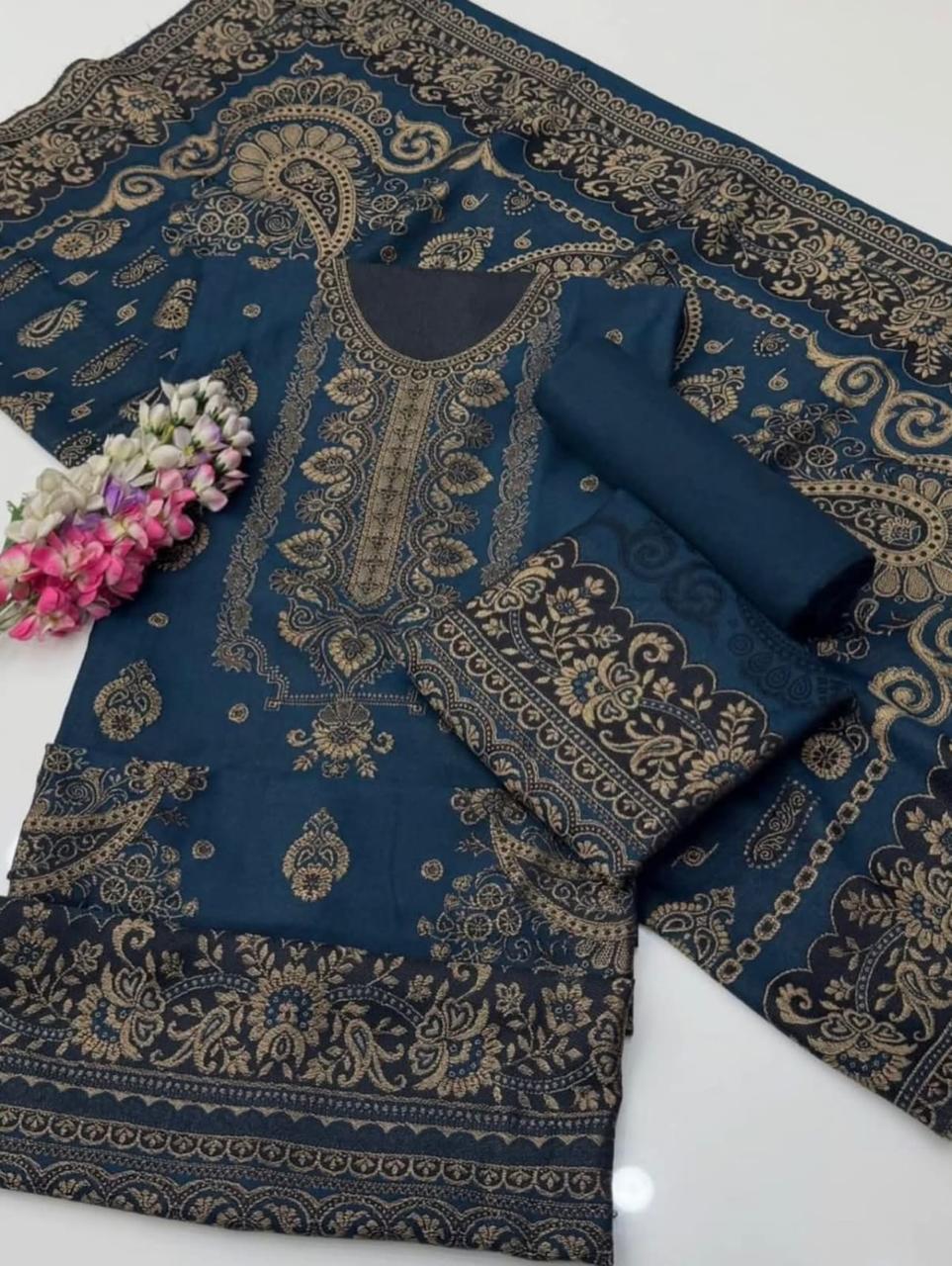 Pashmina Jacquard 3 Piece Suit