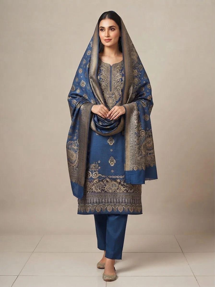 Pashmina Jacquard 3 Piece Suit