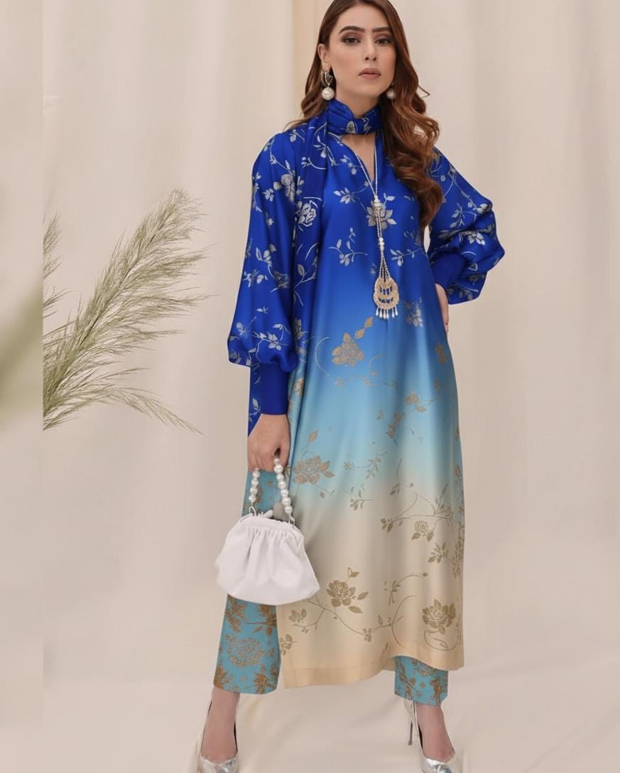 DIGITAL PRINTED SHAMOZ SILK