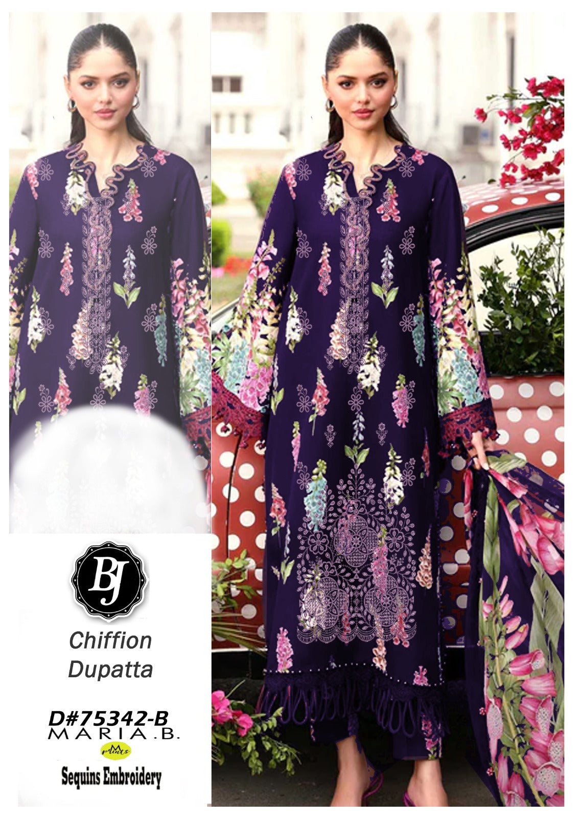 Lawn With Chiffon Dupatta