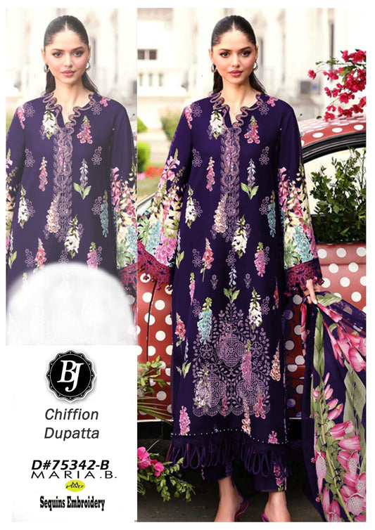 Lawn With Chiffon Dupatta