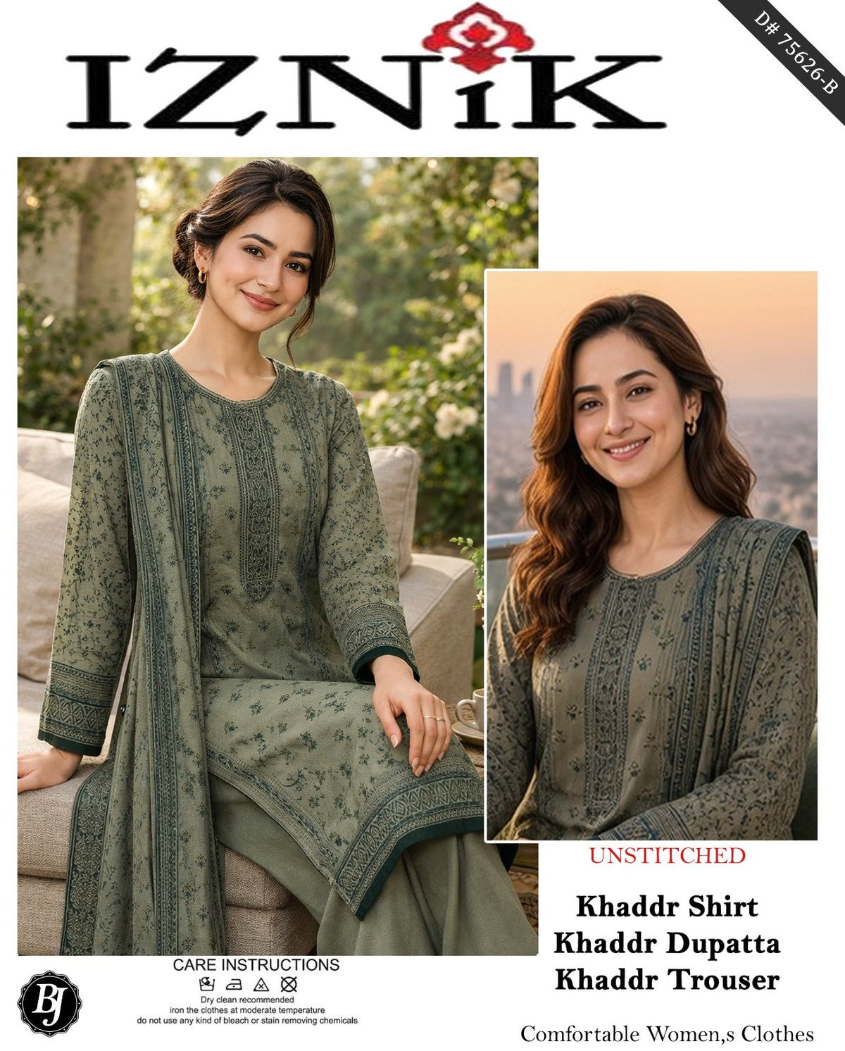 BJ Khaddar With Khaddar Dupatta