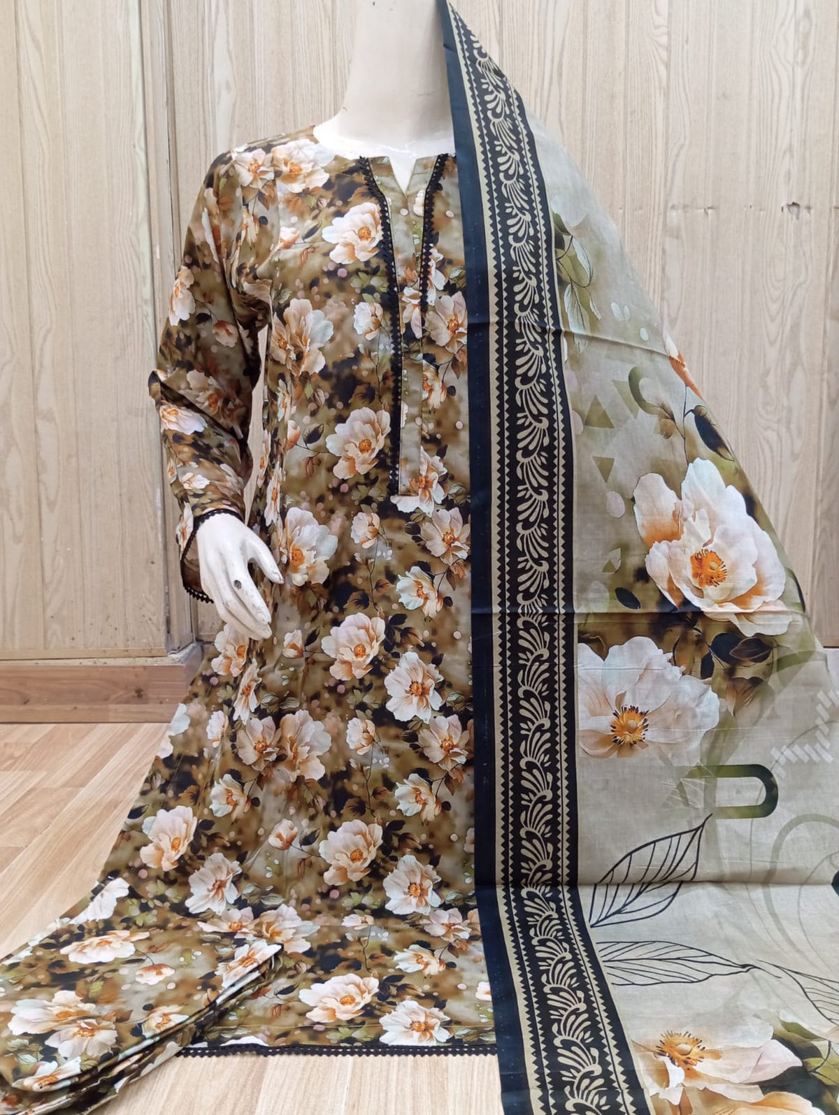 Bin Saeed 3 Pcs Suit Print