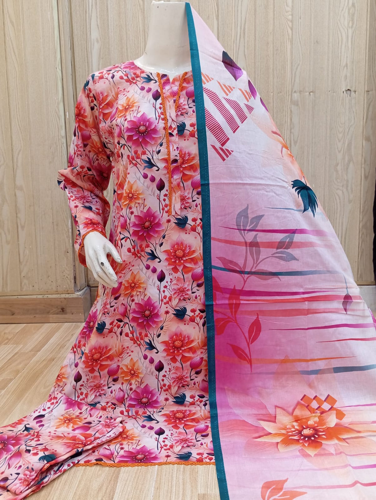 Bin Saeed 3 Pcs Suit Print
