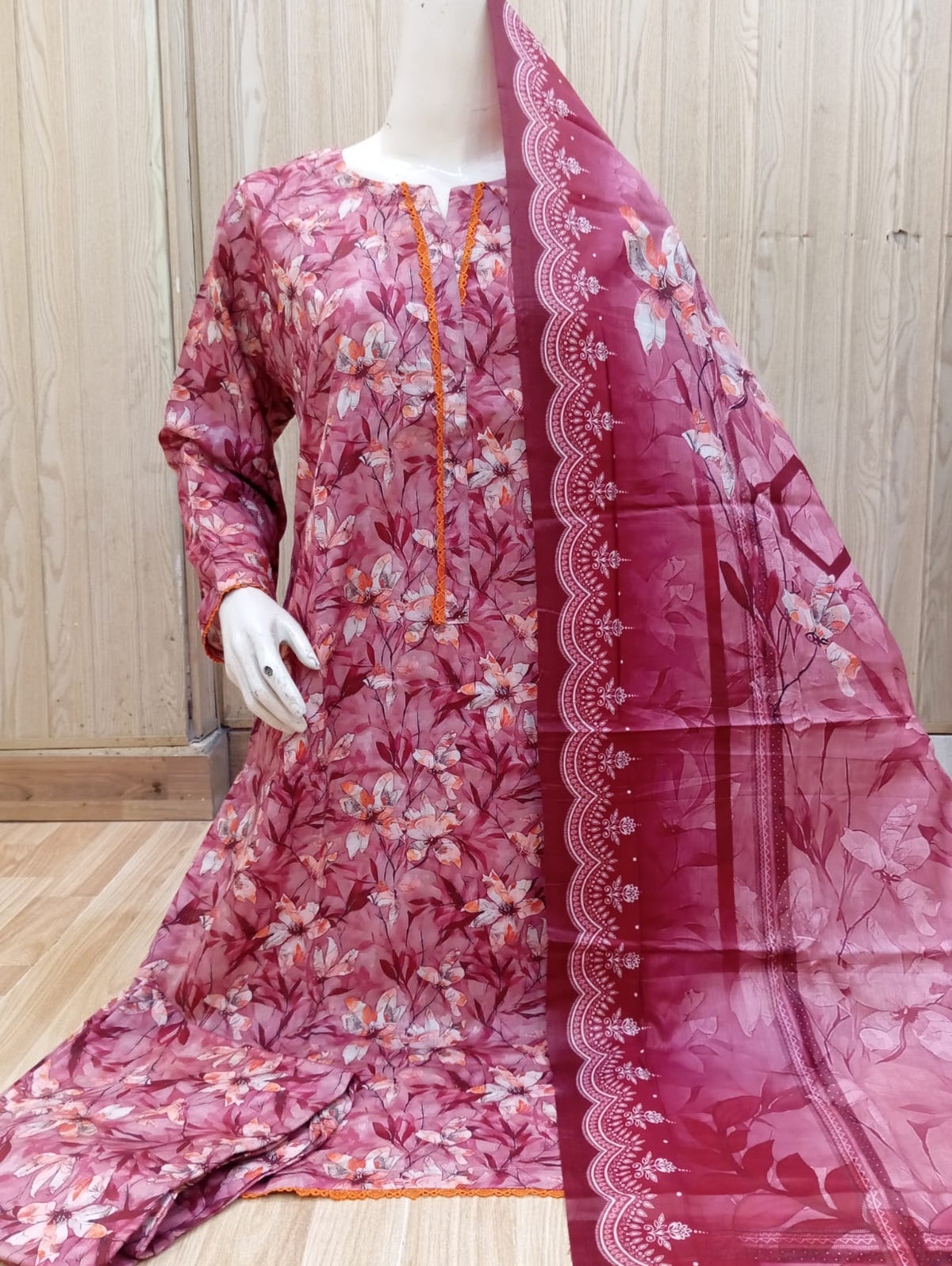 Bin Saeed 3 Pcs Suit Print