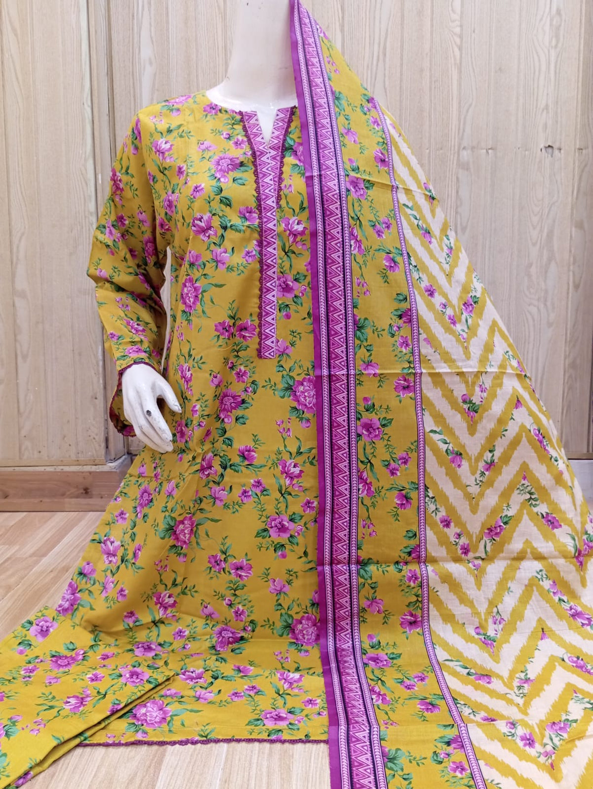 Bin Saeed 3 Pcs Suit Print