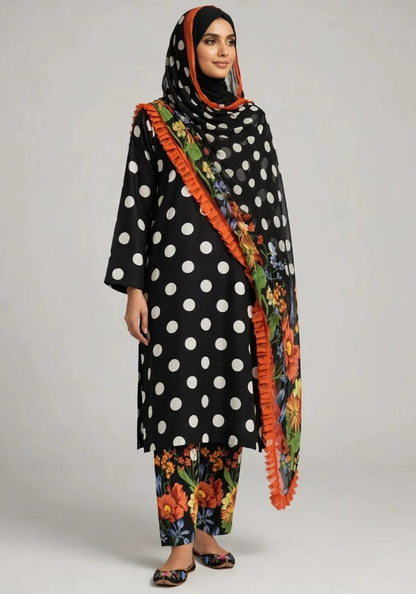 Printed Lawn With Chiffon Dupatta Collection