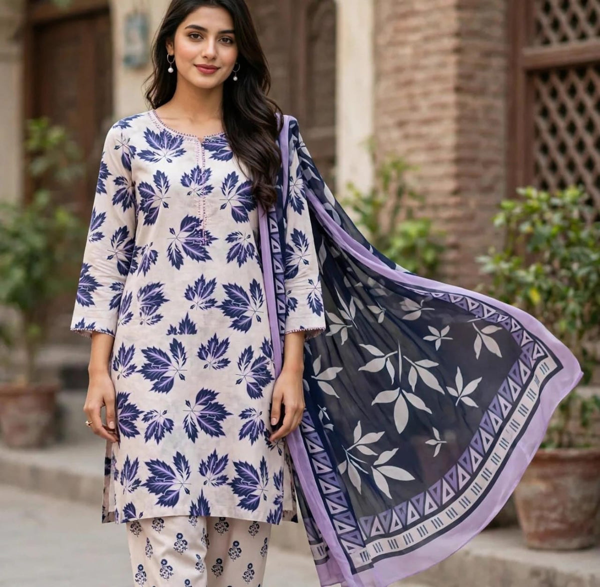 Printed Lawn With Chiffon Dupatta Collection